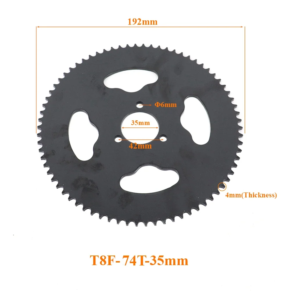 T8F Chain Rear Sprocket 74 Tooth 74T With 136Links Chains Mini Moto ATV Quad Dirt Pit Pocket Bike Cross 47cc 49cc Parts