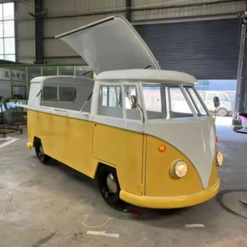 Modern-style Multi Functional Rust-Proof Metal 4-Wheel Mobile Street Food Cart Customizable Color 1000 Units Capacity for Food
