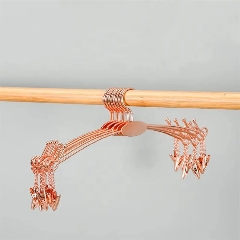 

Rose Gold Hanger with Clips High Quality Wholesale Custom Logo Bra Underwear Bikini Display Clothes