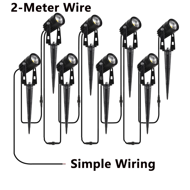 Outdoor LED Tuin Spotlight 220 V 10 W/20 W/30 W 2 M Draad 2-10-in-1 Verstelbare Tuin Decoraties Lampen voor Feestverlichting
