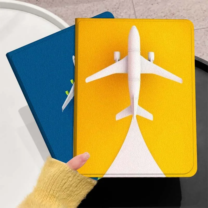 

White Paper Airplane Yellow For Huawei MediaPad T5 T10s M6 M5Lite SE Honor Tab 5 6 7 V7 V8 X8a X9a Pro Soft Tablet Case Gift
