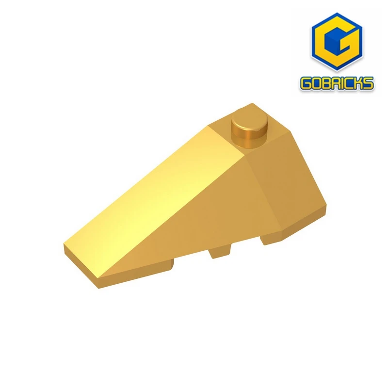 MOC PARTS GDS-755 LEFT ROOF TILE 2X4 W/ANGLE compatible with lego 43710 children's toys Assembles Building Blocks