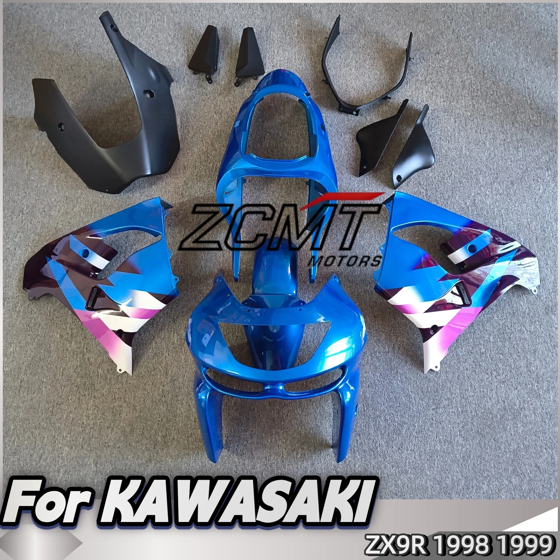 Top-rated Motorcycle Fairing Kits for Kawasaki ZX9R ZX 9R ZX-9R 1998 1999 98 99 Injection ABS Colorful Bodywork Set Accessories