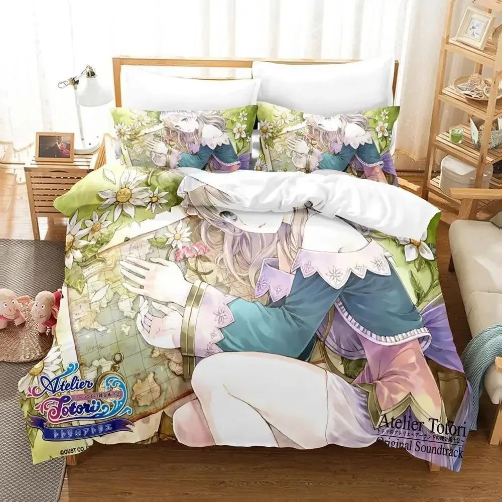 Atelier Totori The Adventurer of Arland Bedding Set Single Twin Full Queen King Size Bed Set Teenager Bedroom Duvet cover Sets