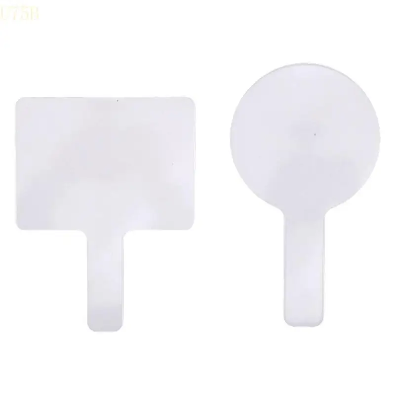 

U75B 10Pcs Handheld Answer Paddles Double Side Erasable Paddles Small Paper Whiteboards Sign Auction Paddles for Classroom