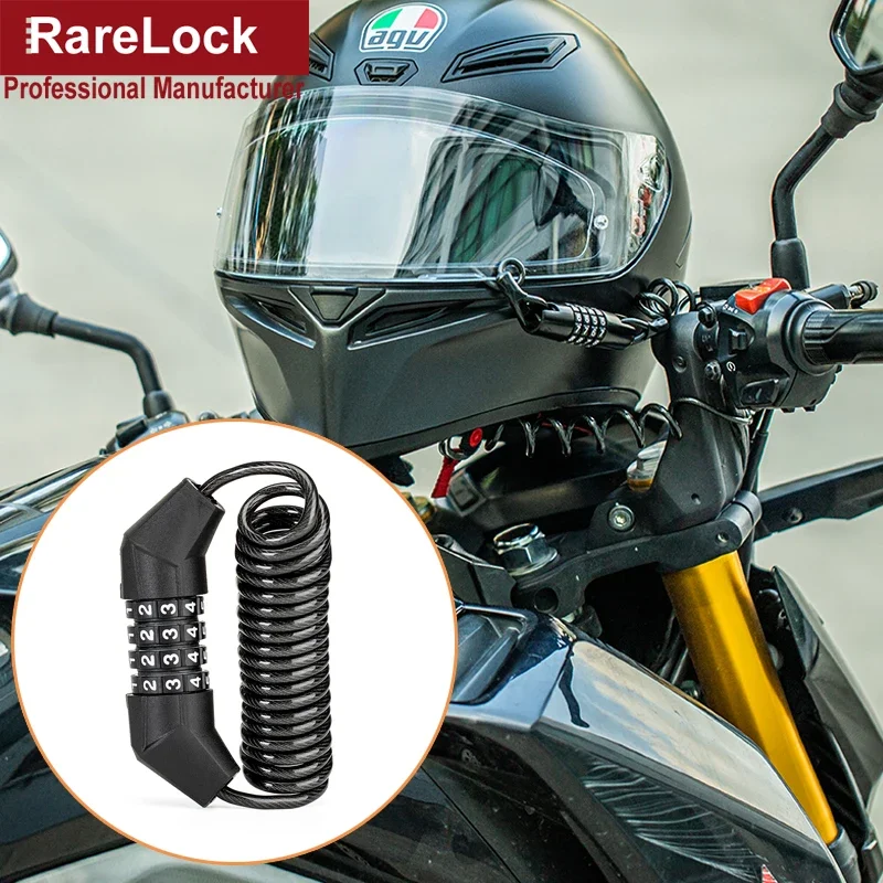 Bike Motorcycle Combination Chain Lock 4 Digital Black Code Cable Bicycle Cycling Padlock Rarelock ZS36 G