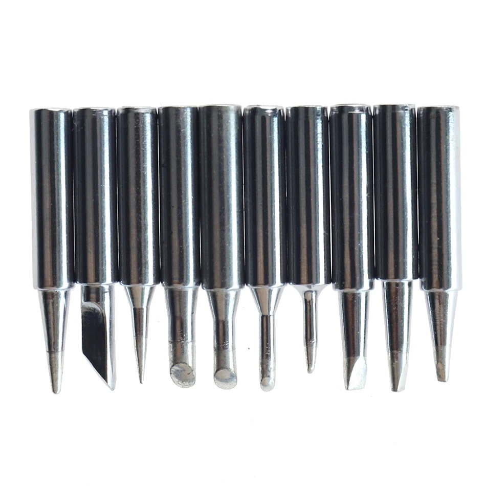 12pcs /lot 900M-T Lead-free Solder Iron Tip For 936 SAIKE ATTEN AOYUE KADA YIHUA Soldering Rework Station