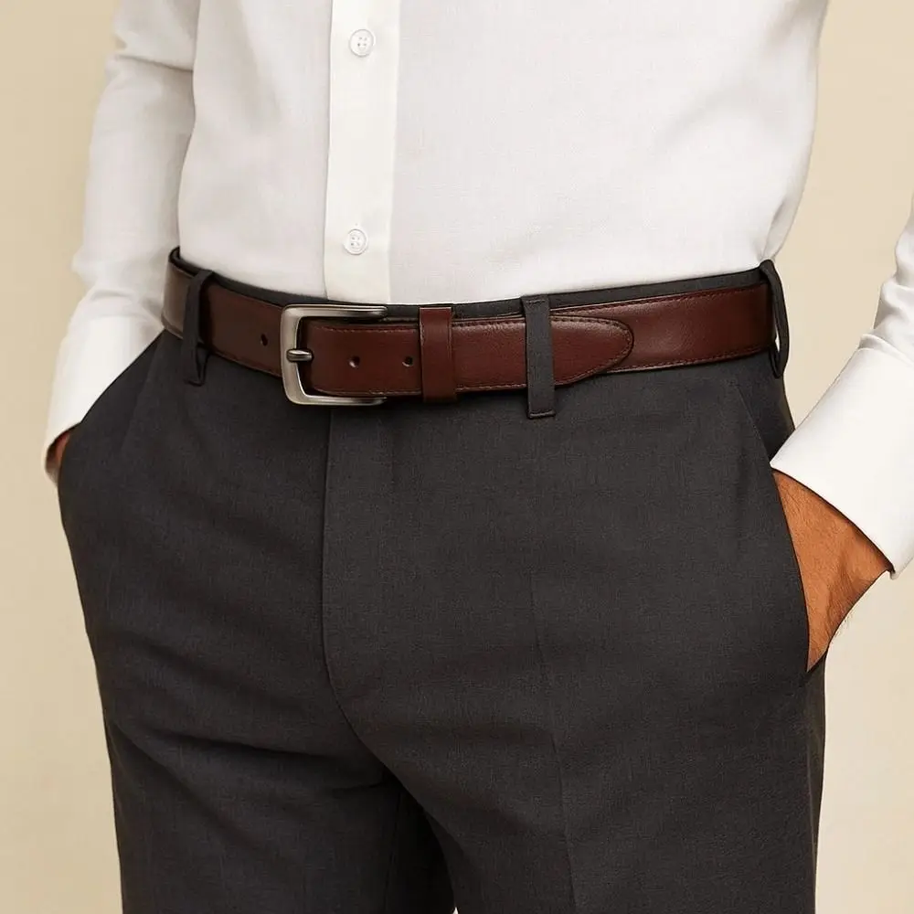 調節可能な合金メンズワイドベルトレトロスクエアバックル本革ベルトブラックブラウンジーンズウエストバンド装飾