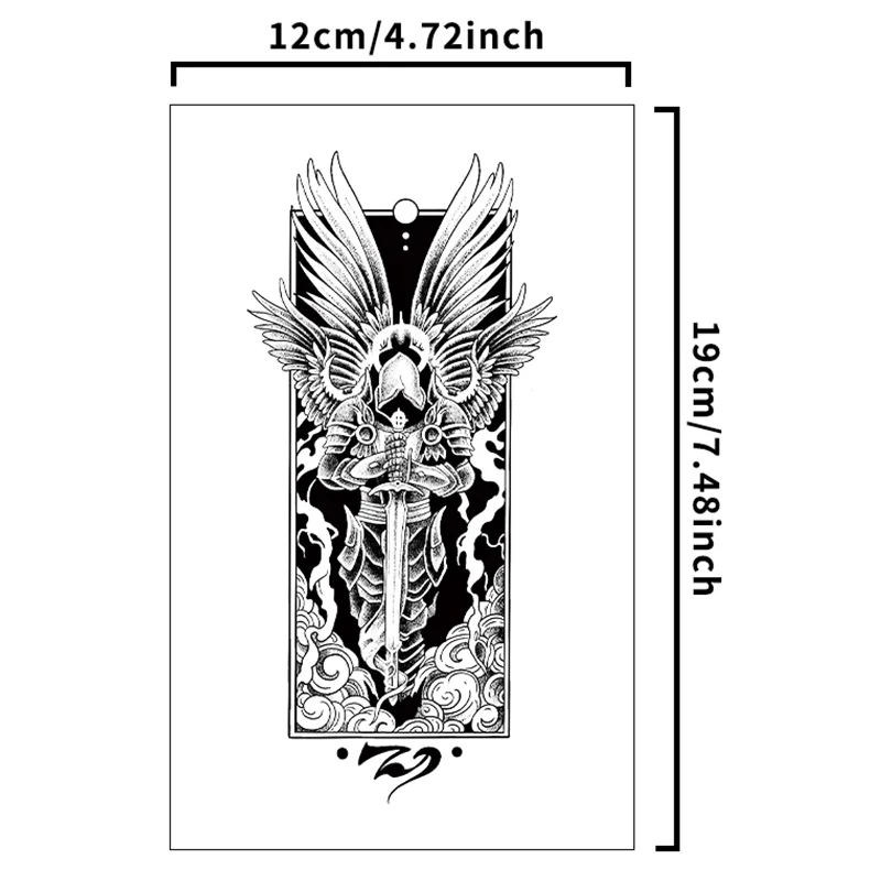 1Pc Judgment Angel Waterproof Temporary Tattoo Stickers, Long-lasting Waterproof for One to Two Weeks, Suitable for Arm, Leg.