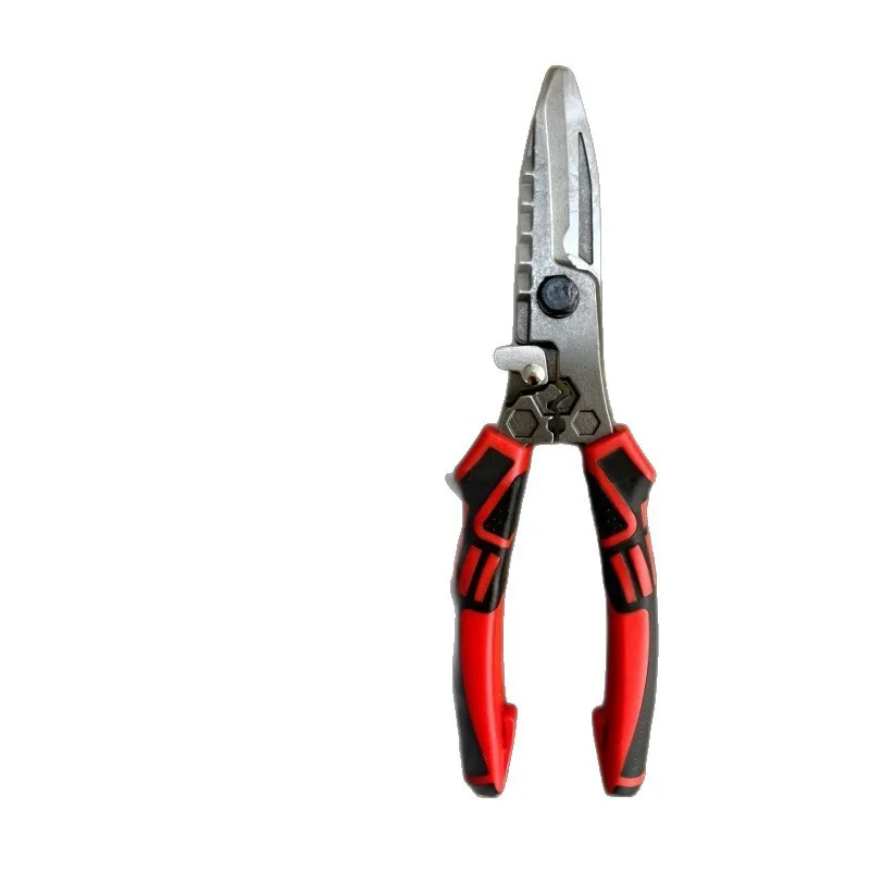 【Hot】Multi-Functional Electrician Scissors, Crimping Wire Cutting Tool with Wrench Function for Metal Sheet and Cable Cutting