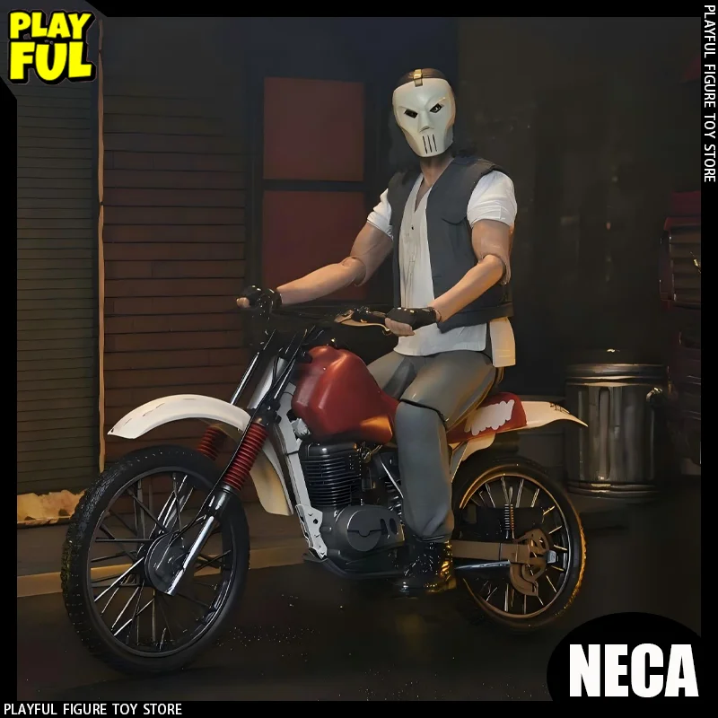 

New In Stock Original Neca Ninja Turtles Casey Jones With Dirt Bike Anime Figure Gold Label Neca Casey Jones Action Figure Toys