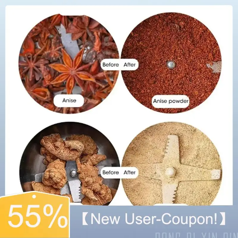 A60T New Electric Multifunctional New Grinder 400W Home Kitchen Cereal Grinder Machine For Beans, Grains, Nuts, Spices