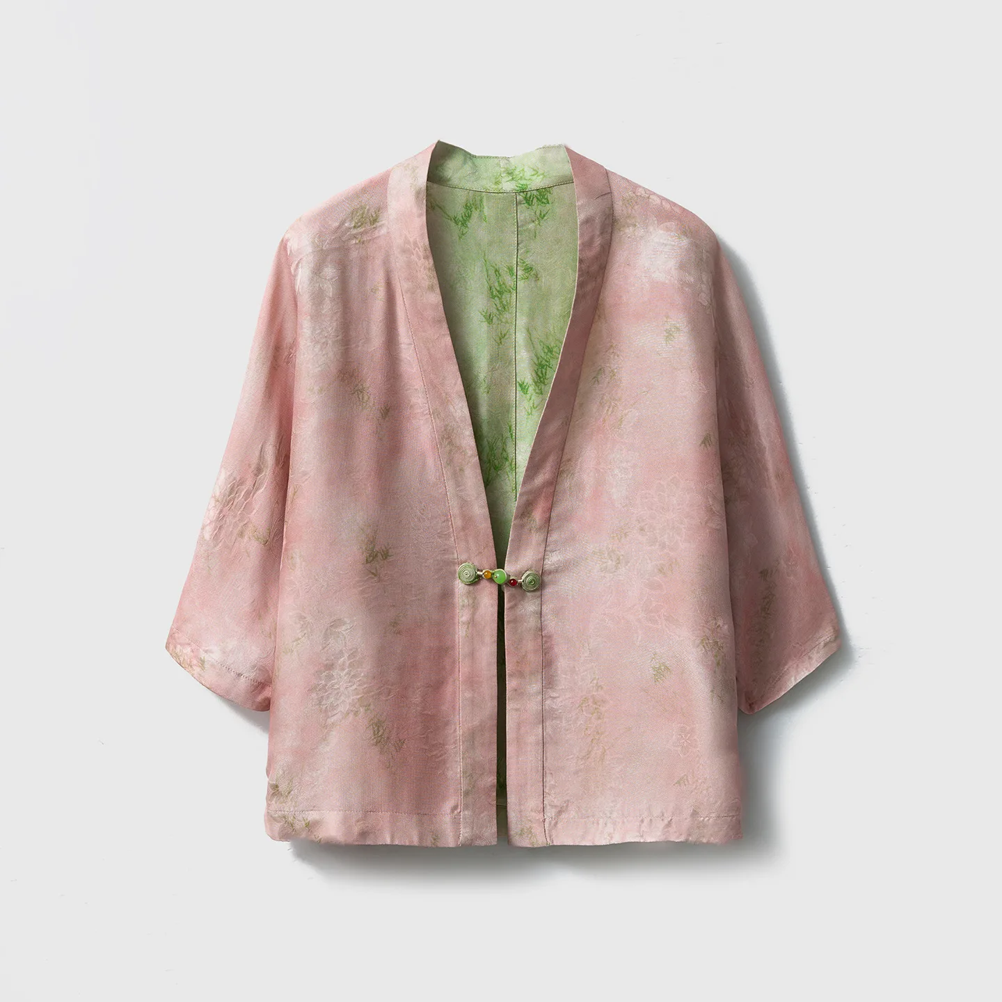 

Women Mulberry Silk Bat-sleeved Chinese Clothes Silk Cardigan Vest Coat