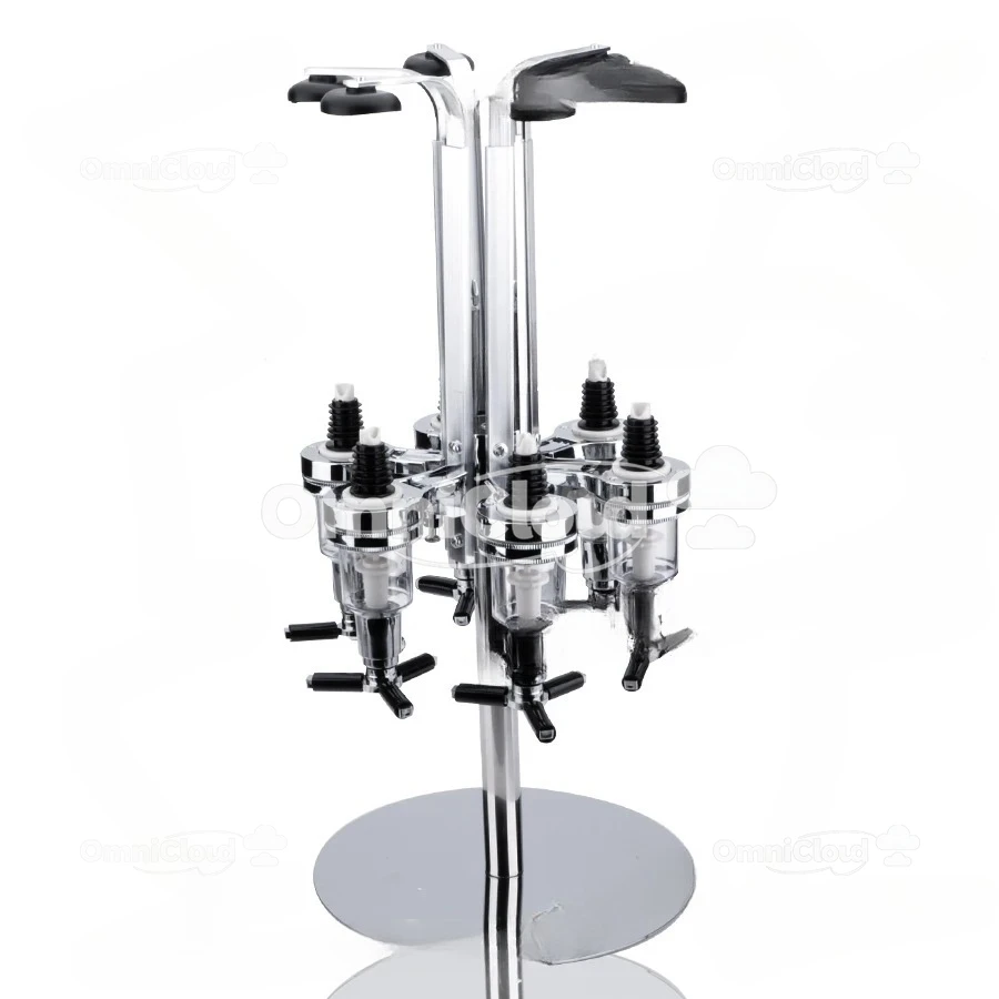 

6-Head rotating Pouring rack Red Baijiu dispenser Vertical Creative Red wine rack