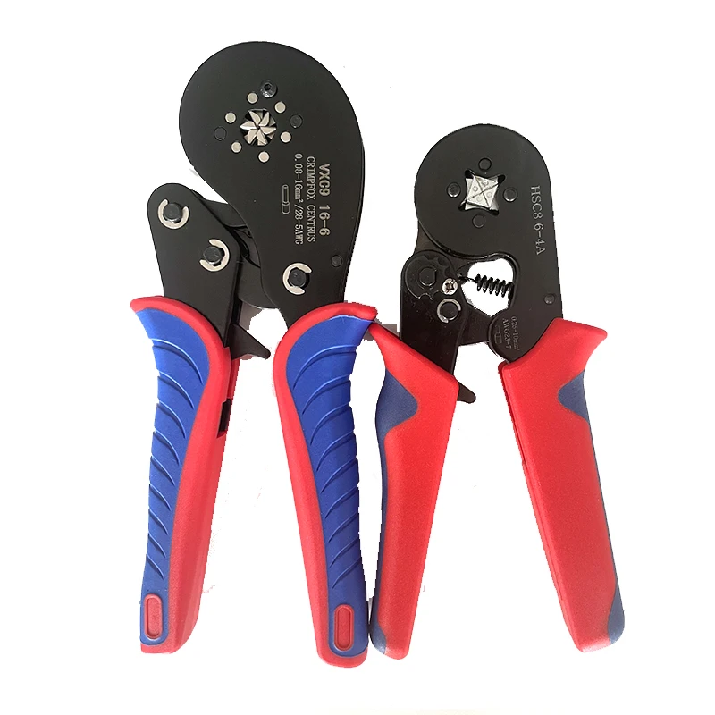 

Ferrule Crimping Tools Wire Mini Plier HSC 6-4/6-6 Crimpers Pliers Kit Adjustable Ratchet Tools For AWG 23-7/AWG 23-10 Terminals