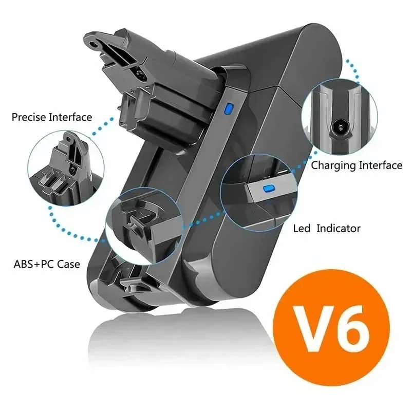 Vacuum Cleaner Rechargeable Battery for Dyson V6 V7 V8 V10 Series SV07 SV09 SV10 DC58 DC31Absolute Fluffy Animal Pro Bateria