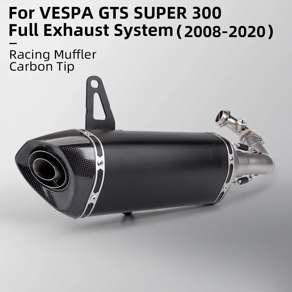 Carbon fiber silencer, Motorcycle exhaust pipe,lossless installation, Original position, link pipe for GTS SUPER 300 Quali