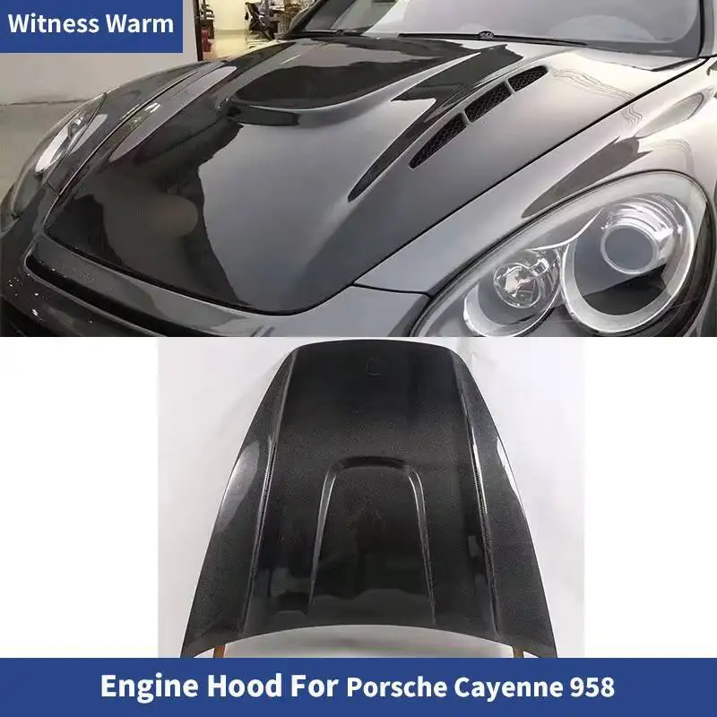 

Для Porsche 958.1 Cayenne капот двигателя из углеродного волокна, капот двигателя для Cayenne 2011 2012 2013 2014, неокрашенная крышка двигателя из FRP