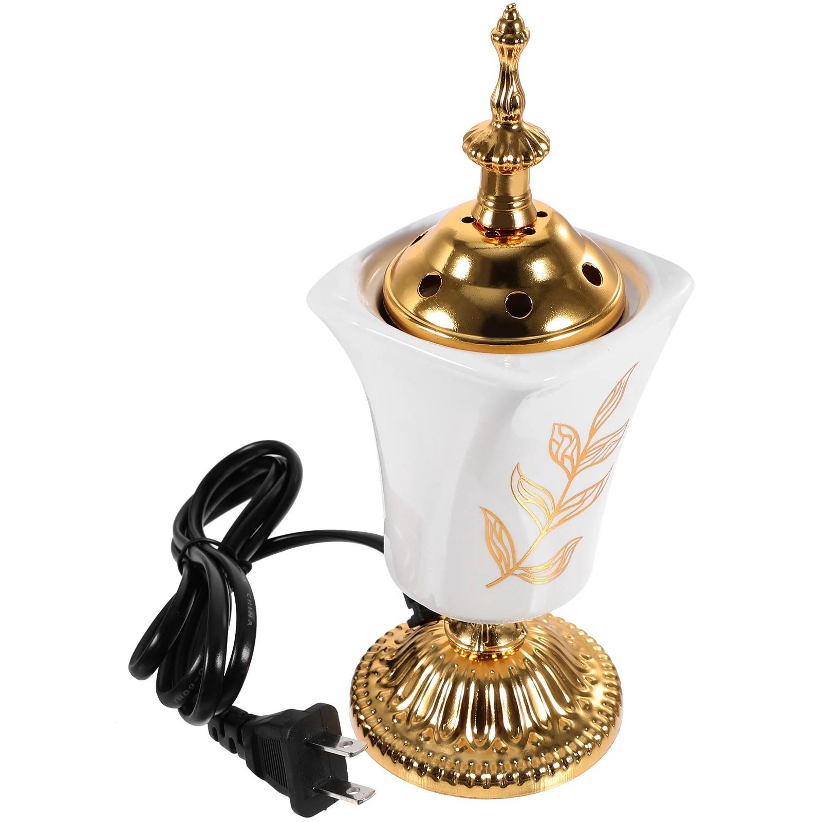 

Burner Plug-in Incense Retro Aroma Small Censer Holder Electric White Stove Office