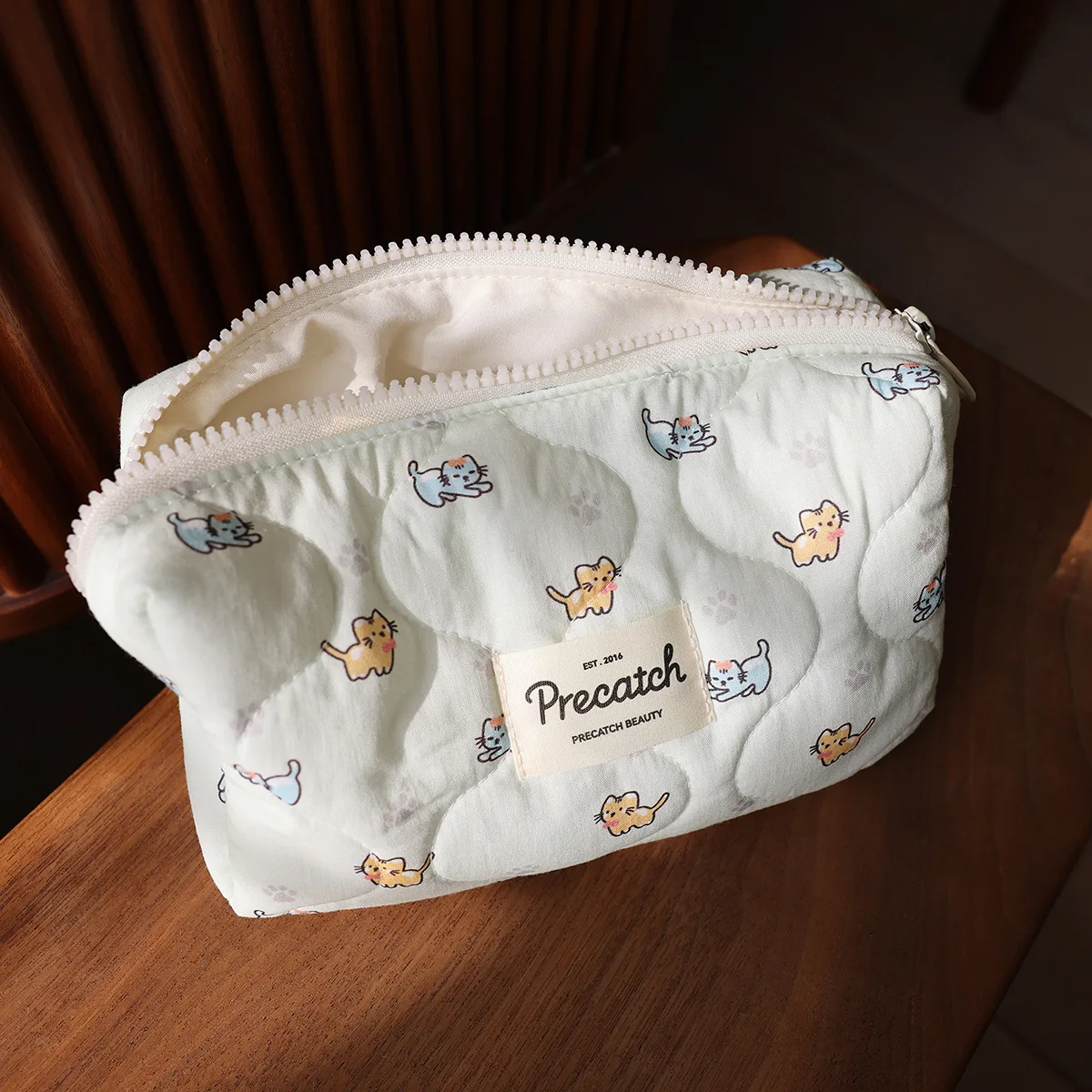 حقيبة تخزين متعددة النماذج لطيفة مطبوعة على شكل قطة، حقيبة مستحضرات التجميل، منديل صحي، حقيبة فسيولوجية للفتيات، حقيبة مكياج صغيرة محمولة
