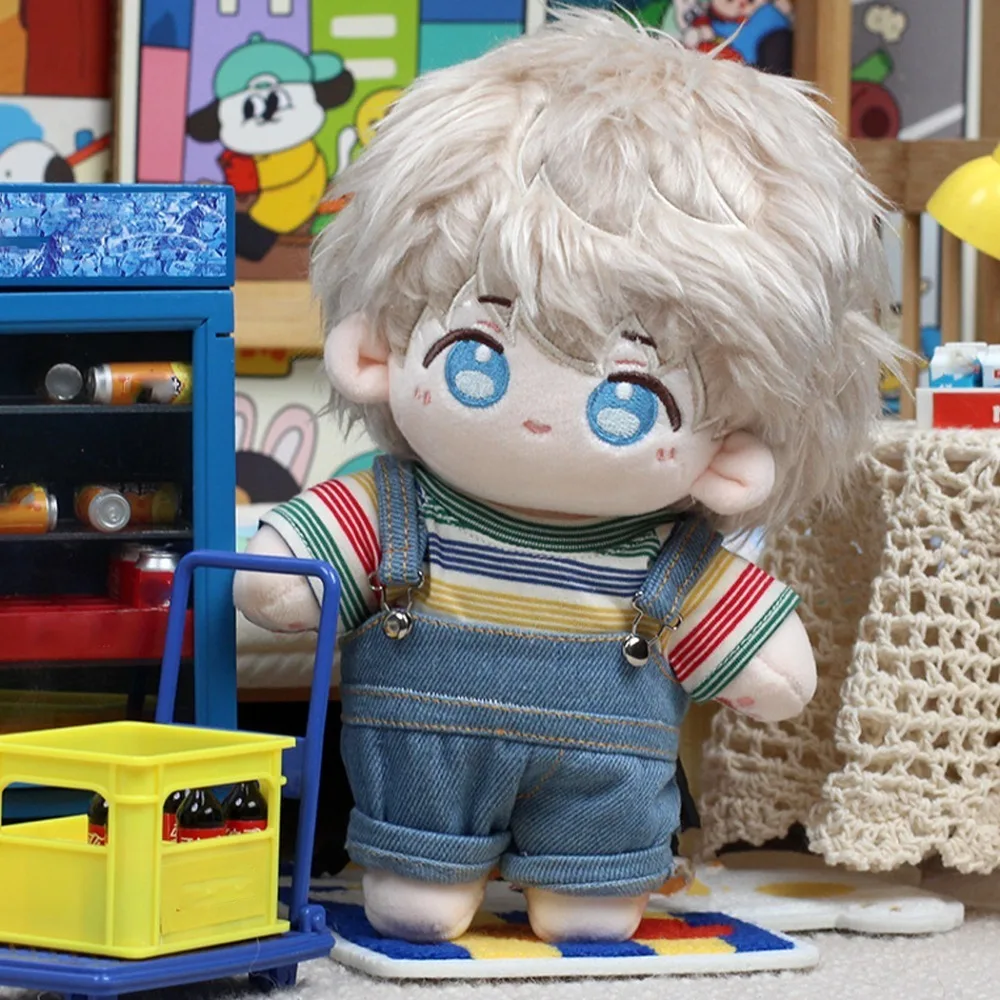 

Футболка, хлопковая одежда для куклы, брюки, повседневная одежда, хлопковые джинсовые штаны для куклы, наряд для игрового дома, плюшевая одежда для куклы, кукла 20 см