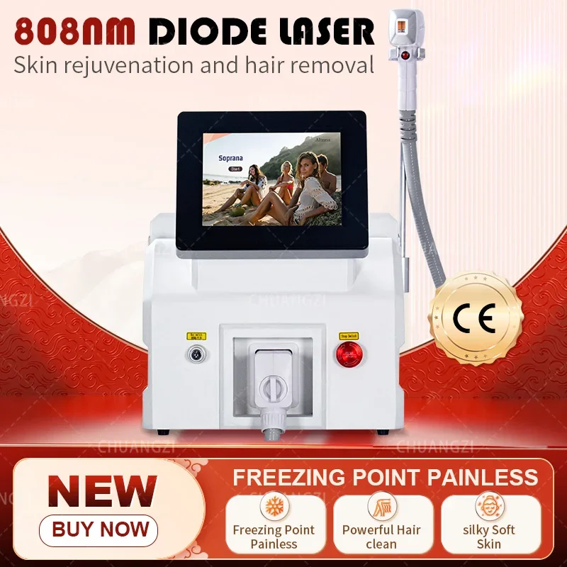 

Factory Price 808 Diode Laser 3 Wavelength 755Nm 808Nm 1064Nm Lase Alexandrite Permanent Painless Hair Removal Machine CE ROHS