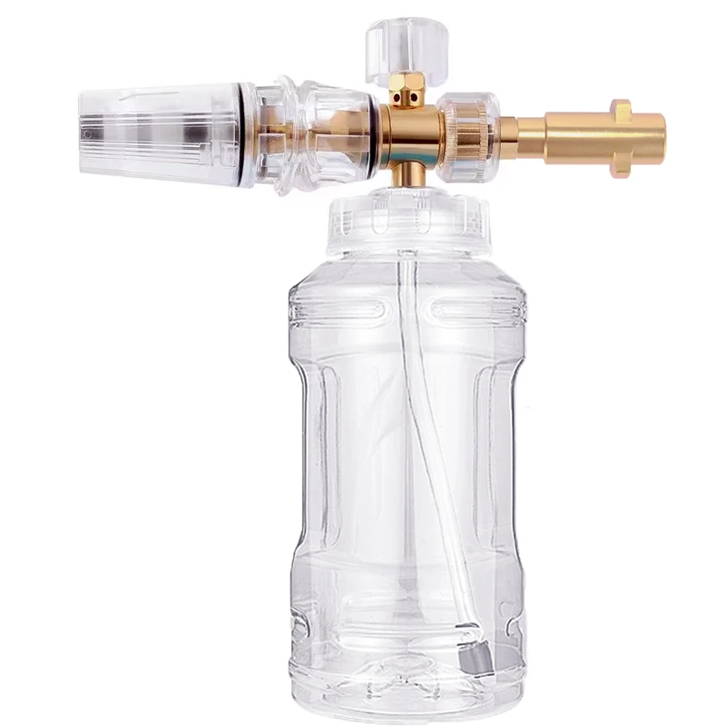 

1л аксессуары для автомойки пенопластовая насадка для Karcher прозрачная пенопластовая пушка для мойки высокого давления водяной пистолет насадка для снежной пены