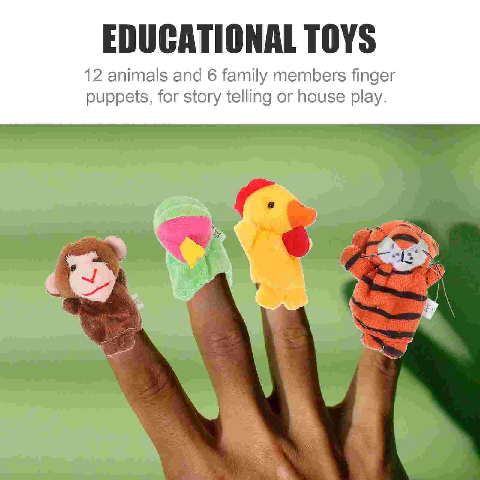 Stuffed Animals for Babies Play House Accessories Story Time Finger Puppets Kids