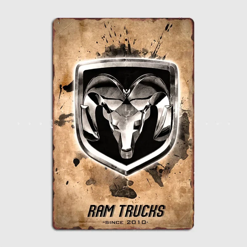 Ram TRX Truck LOGO Classic Car Retro Poster Metal Sign Interior Decor Automobile Club Tin Home Wall Decor Room Decoration