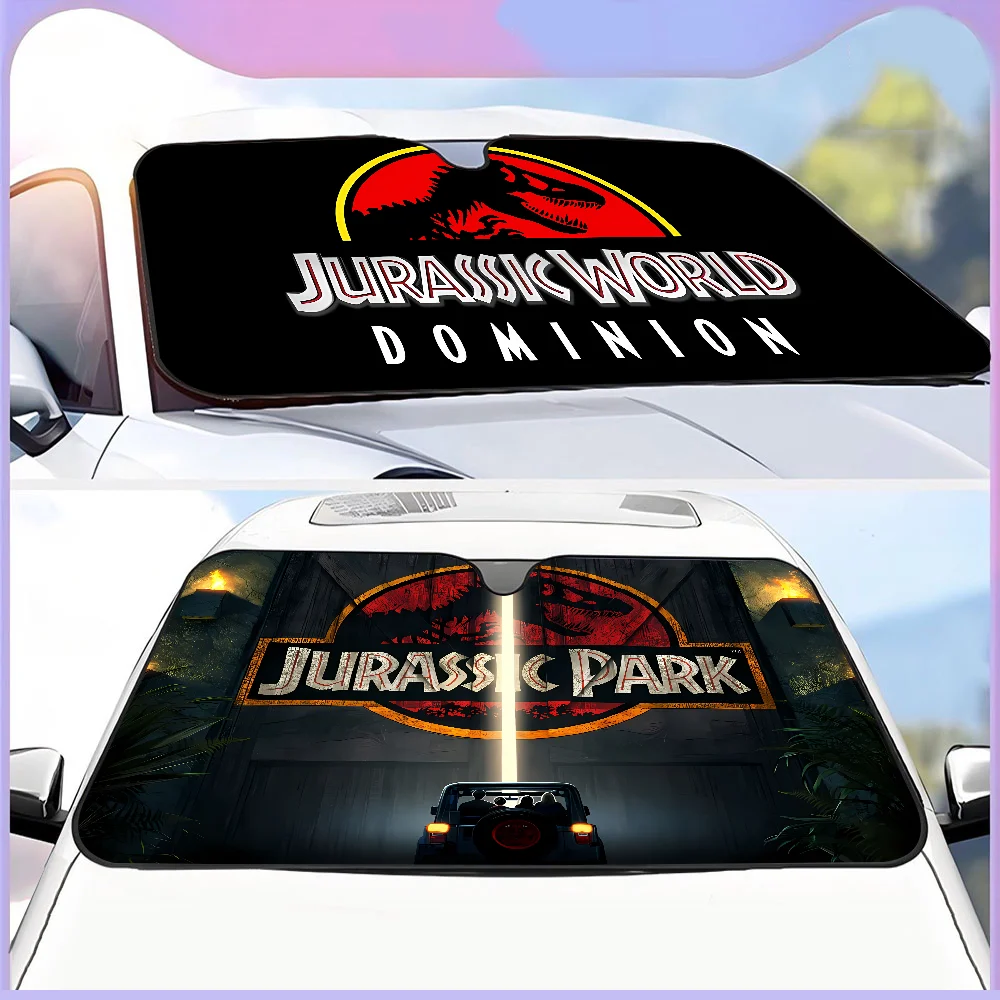 J-Jurassic P-Park D-Dinosaur Car Windshield Sunshade Cover Foldable Automotive Sun Shade Visor Window Uv Reflector Cars