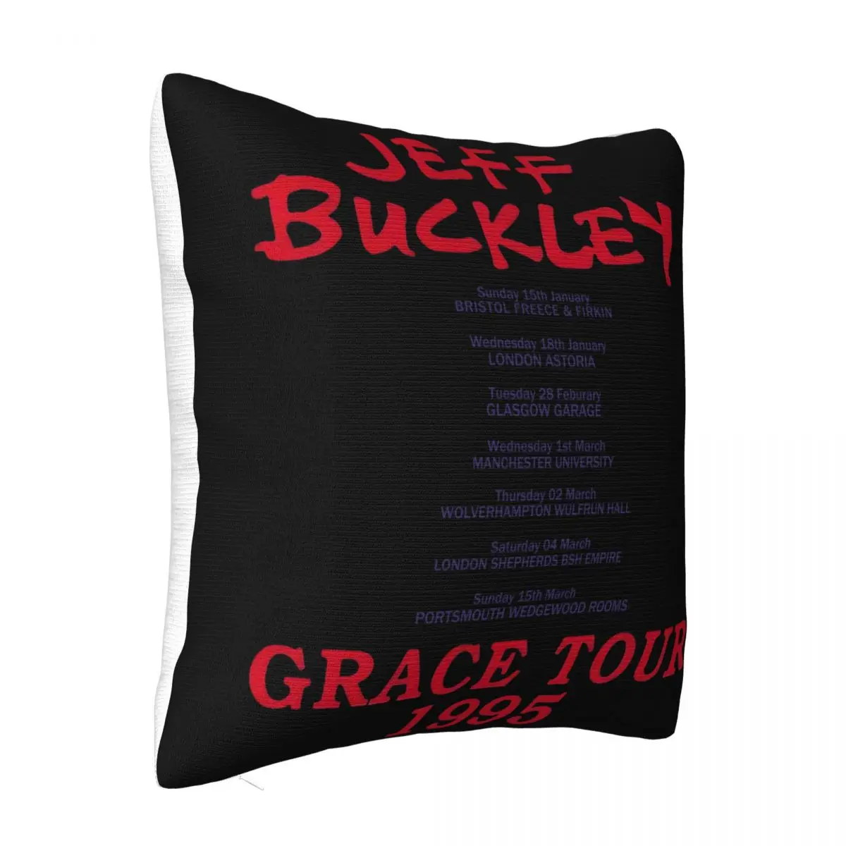 Jeff Buckley Grace Tour 1995 3 Home Pillowcase 40X40 Decorative Cushions Pillow Case Pillow Cover