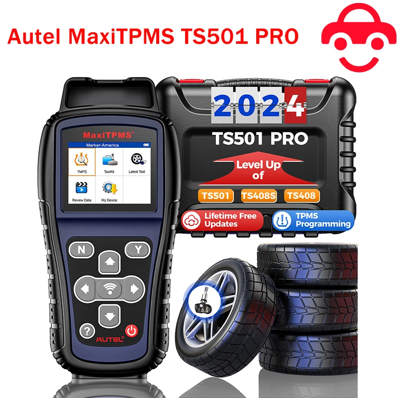 

Новинка 2024, диагностический инструмент Autel MaxiTPMS TS501 PRO TPMS, активируйте/переучите датчики tpms, программируйте MX-датчики, обновленные TS408S