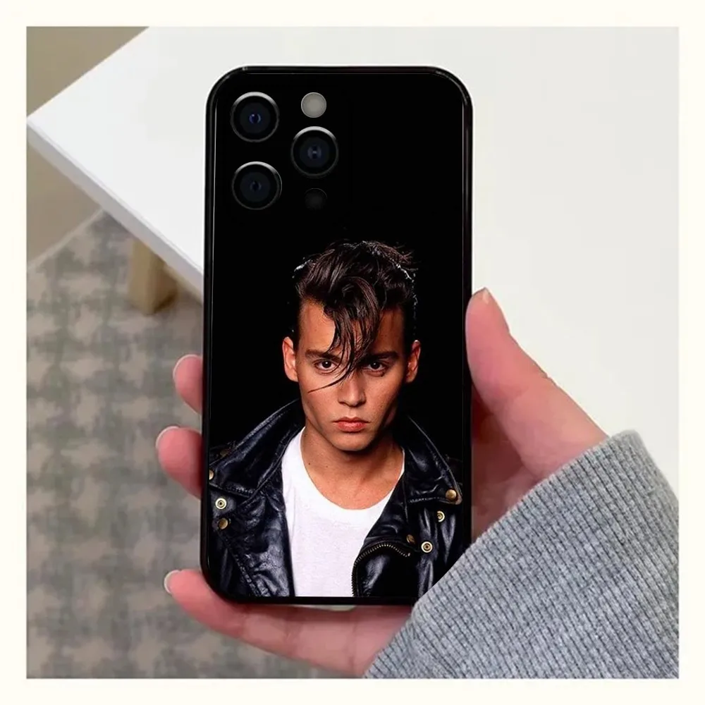 J-Johnny D-Depp Phone Case For Apple iPhone 15,14,13,12,11,Pro,X,XS,Max,XR,Plus,Mini Soft Black Cover