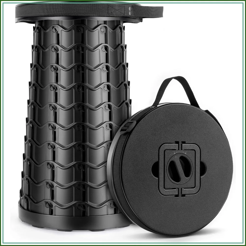 

Adjustable Heavy Duty Stool - 20.3" Tall, 1000 LBS Capacity, Portable Folding Chair for Camping & Outdoor