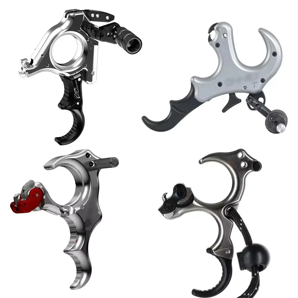 

Archery Release 360° Rotatable Thumb Release Compound Bow Straps 3Finger/4 Finger Adjustable Tension,