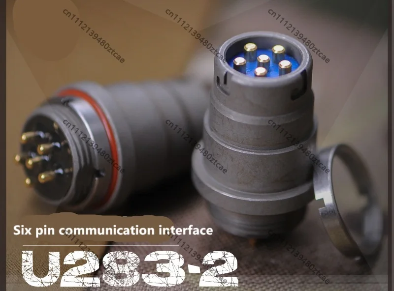 U283 6-Pin Radio Audio Female Socket Connector, For Military PRC152 PRC117G Walkie Talkie Audio Interface Parts