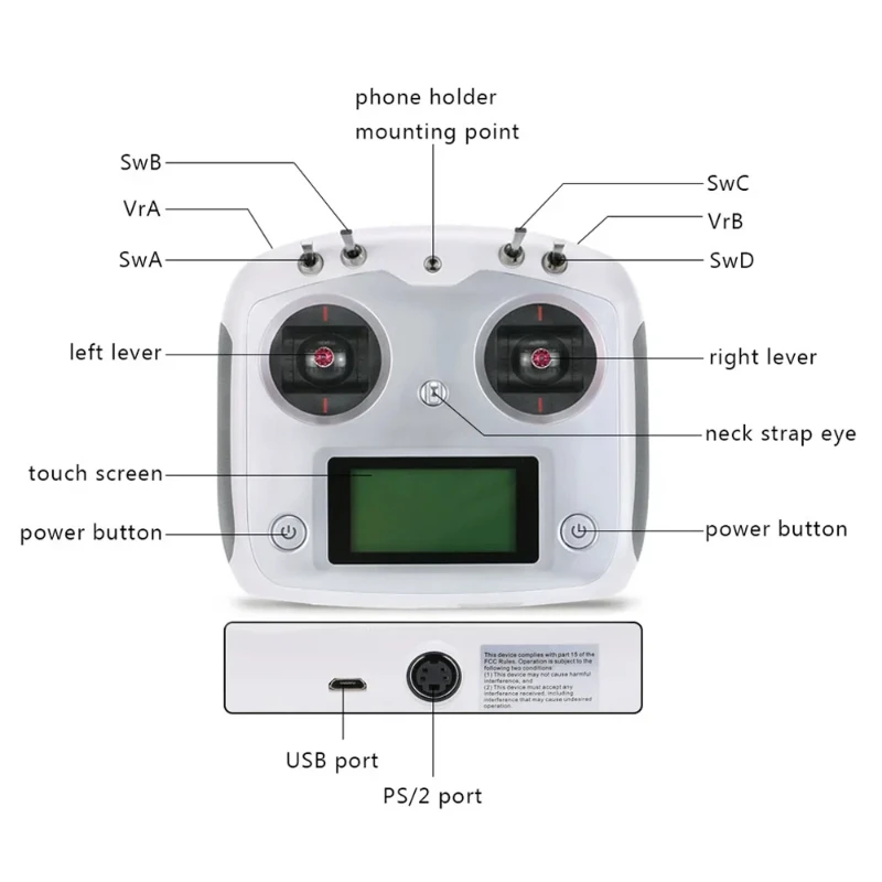 Flysky FS-i6S i6s 2.4g 10ch afhds 2a centralização transmissor do acelerador ia6b a8s ia10b receptor caixa varejo rc fpv drone