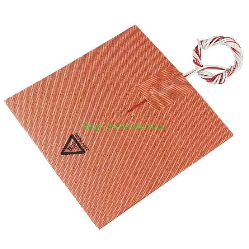 

Силиконовая грелка для кровати с подогревом и точечным отверстием 200x200 мм, размер 220 В, 500 Вт для Ender-3 CR-10, детали 3D-принтера, подушка для горячей кровати