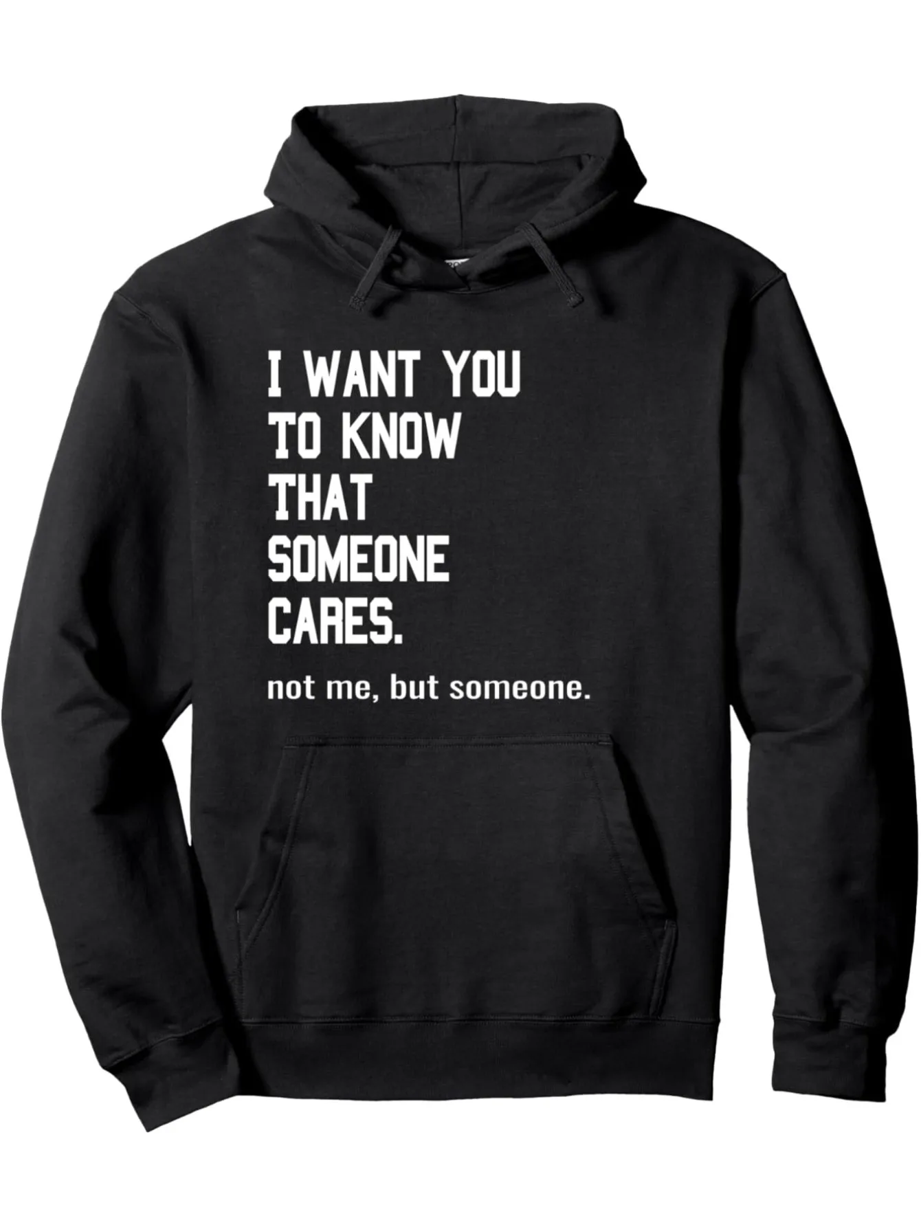 

Funny and ironic hoodie - don't care about me, but joking jumper - trendy hoodie with pockets - practical and chic