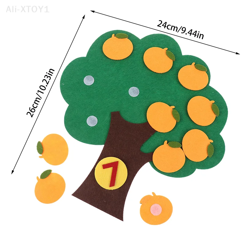 1 مجموعة رياض الأطفال اللون عدد الفاكهة الوسائل التعليمية المعرفية المتاحة شجرة الفاكهة لغز ورأى الأطفال التعليم المبكر اللعب