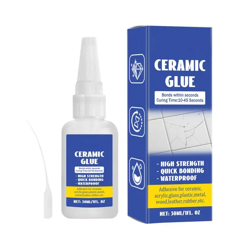 Glue For Ceramics Strong Ceramic Glue Sealant Waterproof 30ml Glass Glue DIY Crafts Strong Adhesive Clear Glue For Pottery