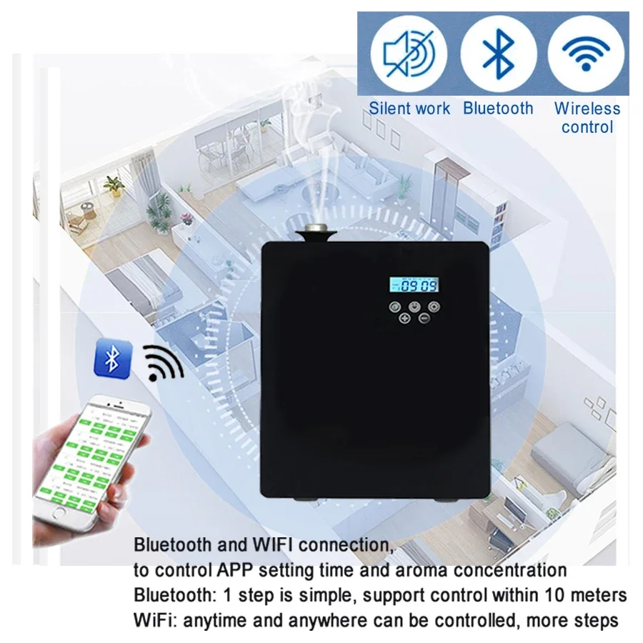 Máquina difusora de Aroma inteligente, dispositivo con Control por Bluetooth, HVAC, fragancia comercial S600 para Hotel