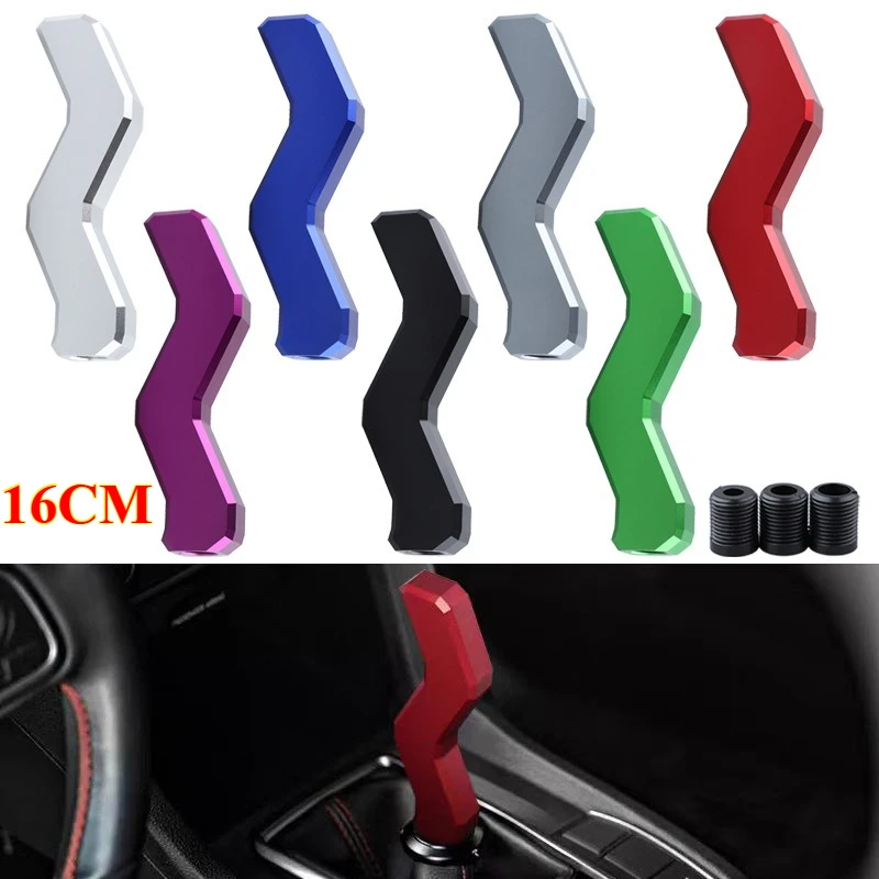 

1PCS Car Lightning Style Gear Shift Knob JDM Personalized Shift Head Knob M8 M10 M12 7 Colors with Adapters,Interior Accessories