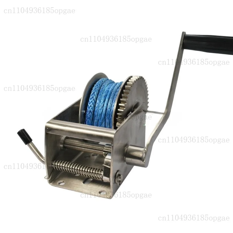 1.5T 316 Stainless Steel Three Speed Hydraulic Hand Winch Portable Heavy Duty Boat Trailer Pulling Equipment