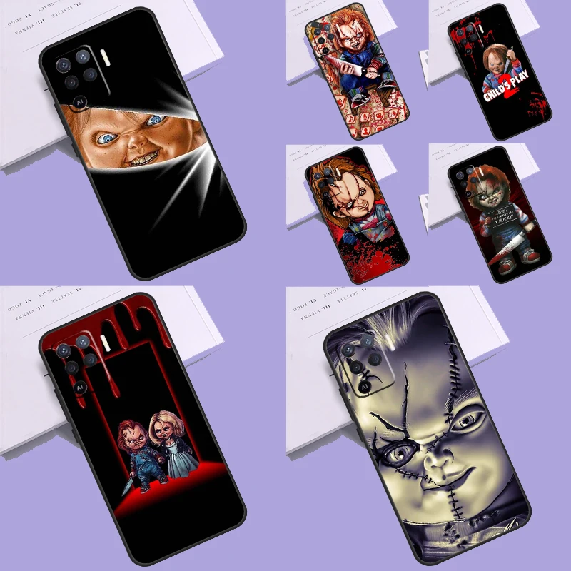 Chucky Doll Horror Movie Case For OPPO A98 A78 A96 A76 A15 A16 A17 A77 A57 A54 S A94 A74 A53 A5 A9 A91 A93 A52 A72