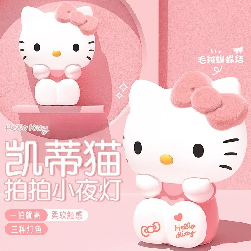 

Креативные ночные огни Hello Kitty, силиконовые светодиодные настольные лампы с героями мультфильмов, игрушки, украшение для кровати, шкафа, вечерние, праздничный подарок на день рождения, сделай сам
