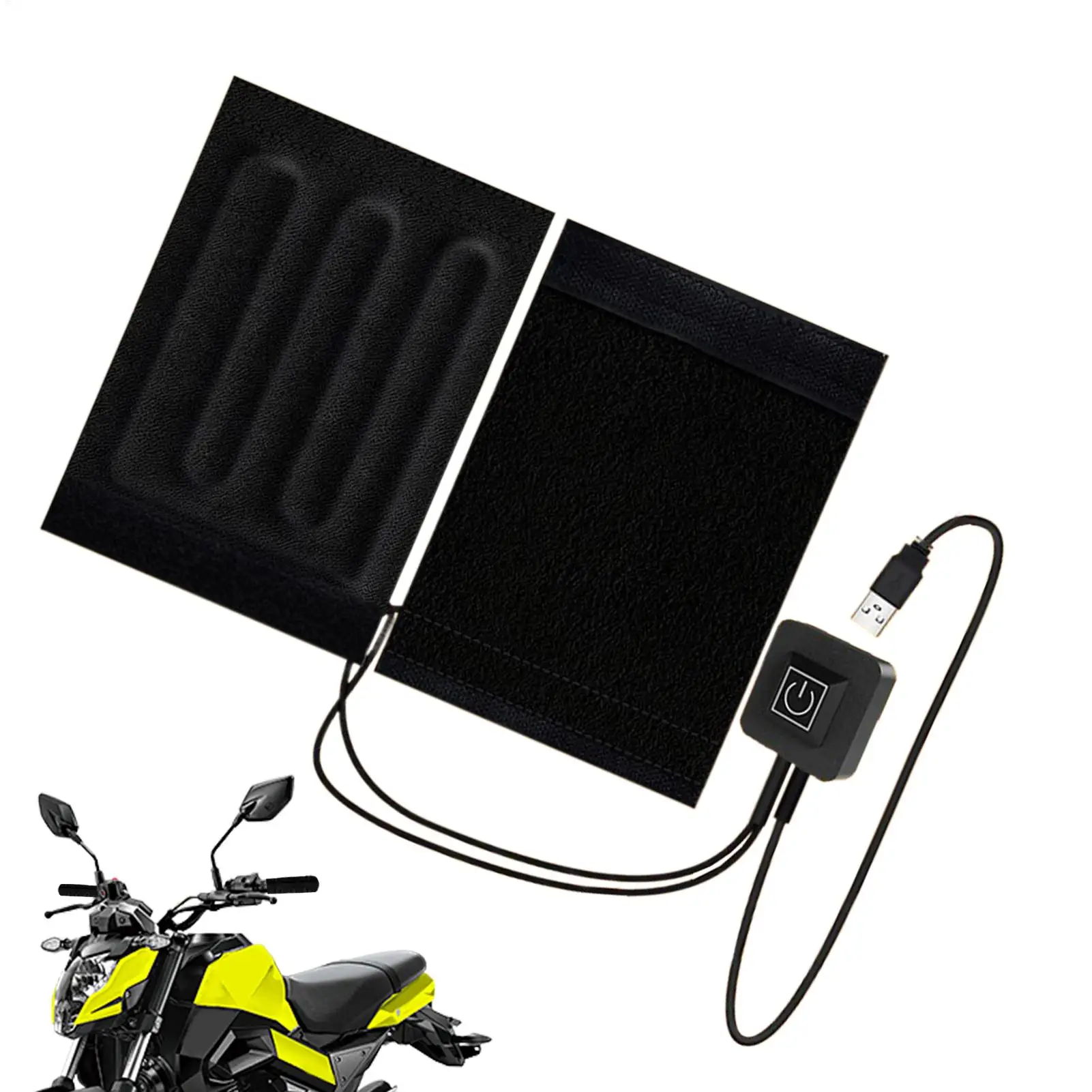 

Heated Grips for Motorcycle USB Powered Winter Cycling Hand Heater Motorcycle Heated Grips Cover for Winter Cold Weather Scooter