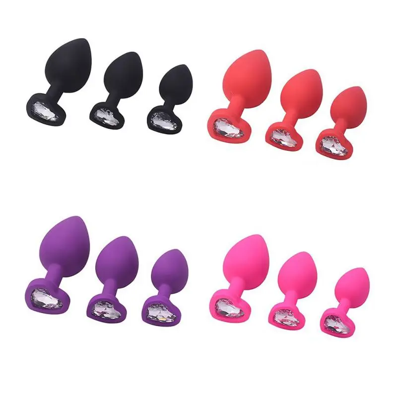 Silicone Anal Butt Plug Sex Toys for Woman Jewel Heart Tapon Ana Buttplug Sports Annal Extreme Deep Man Female Gay Tooys Shop 18