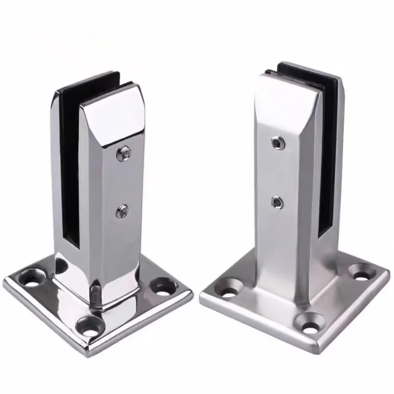 

1PCS Stainless Steel Railing Floor Stand Pool glass Clip Glass Clamp Railing Accessories Guardrail Bracket