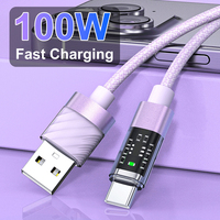 1M 100W Super Fast Charging USB Type-C Cable For iPhone 15 Pro Max Xiaomi Samsung Huawei OnePlus Mobile Phone Data Cord Wire